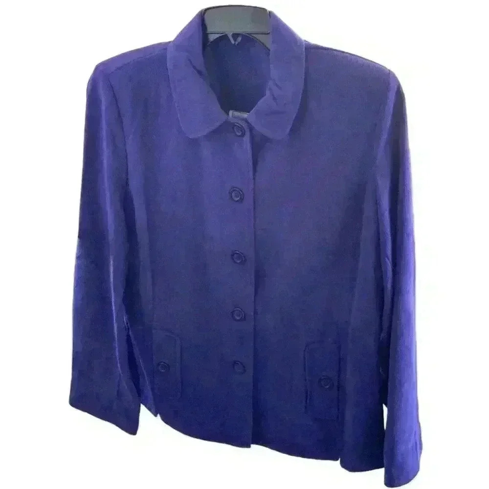 Nikki Vintage Blazer Button Front Pockets Women's Size Large Suit Jacket